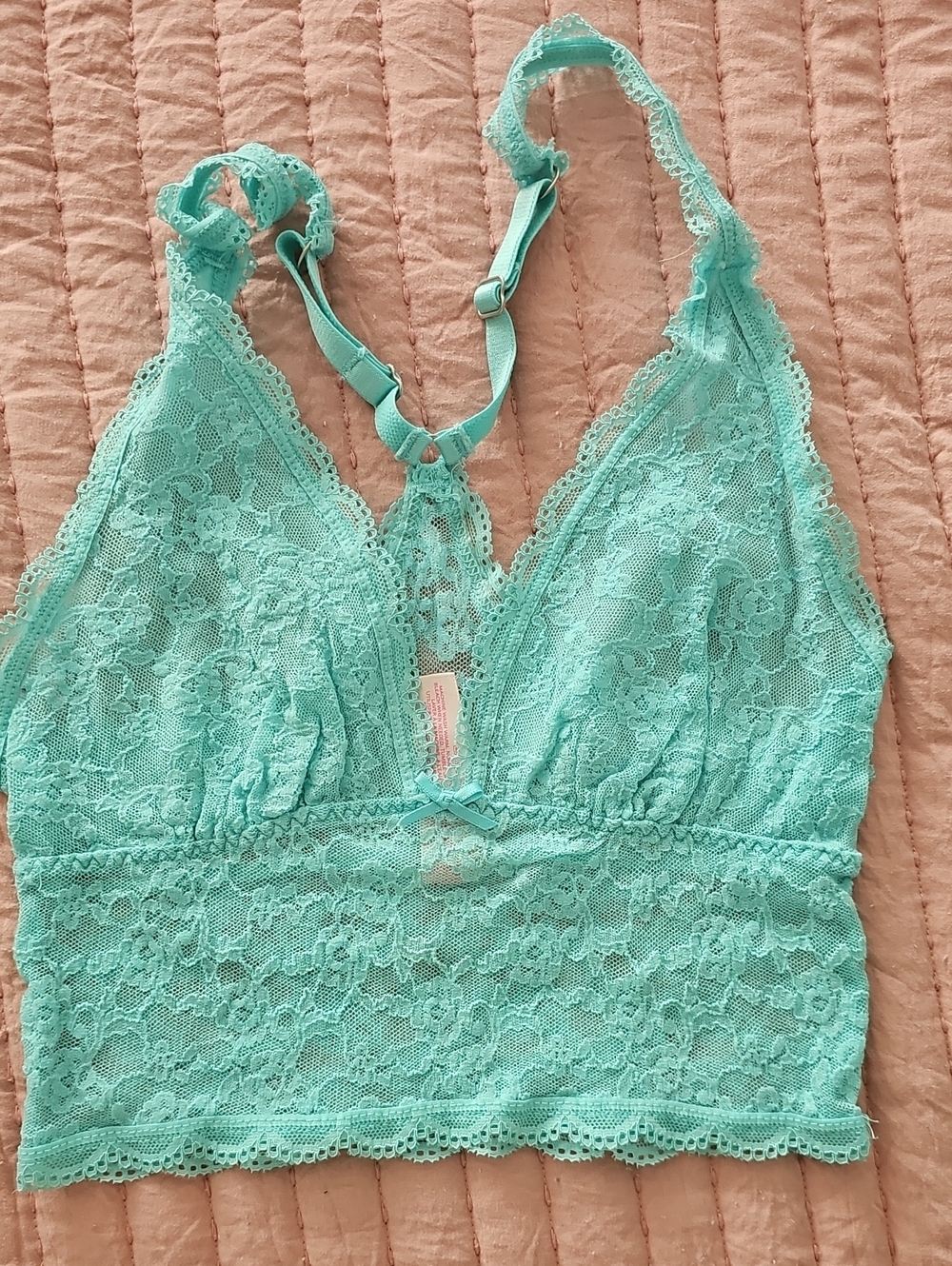 Victoria's Secret Mint Lace Bralette Crop Top Sz XS